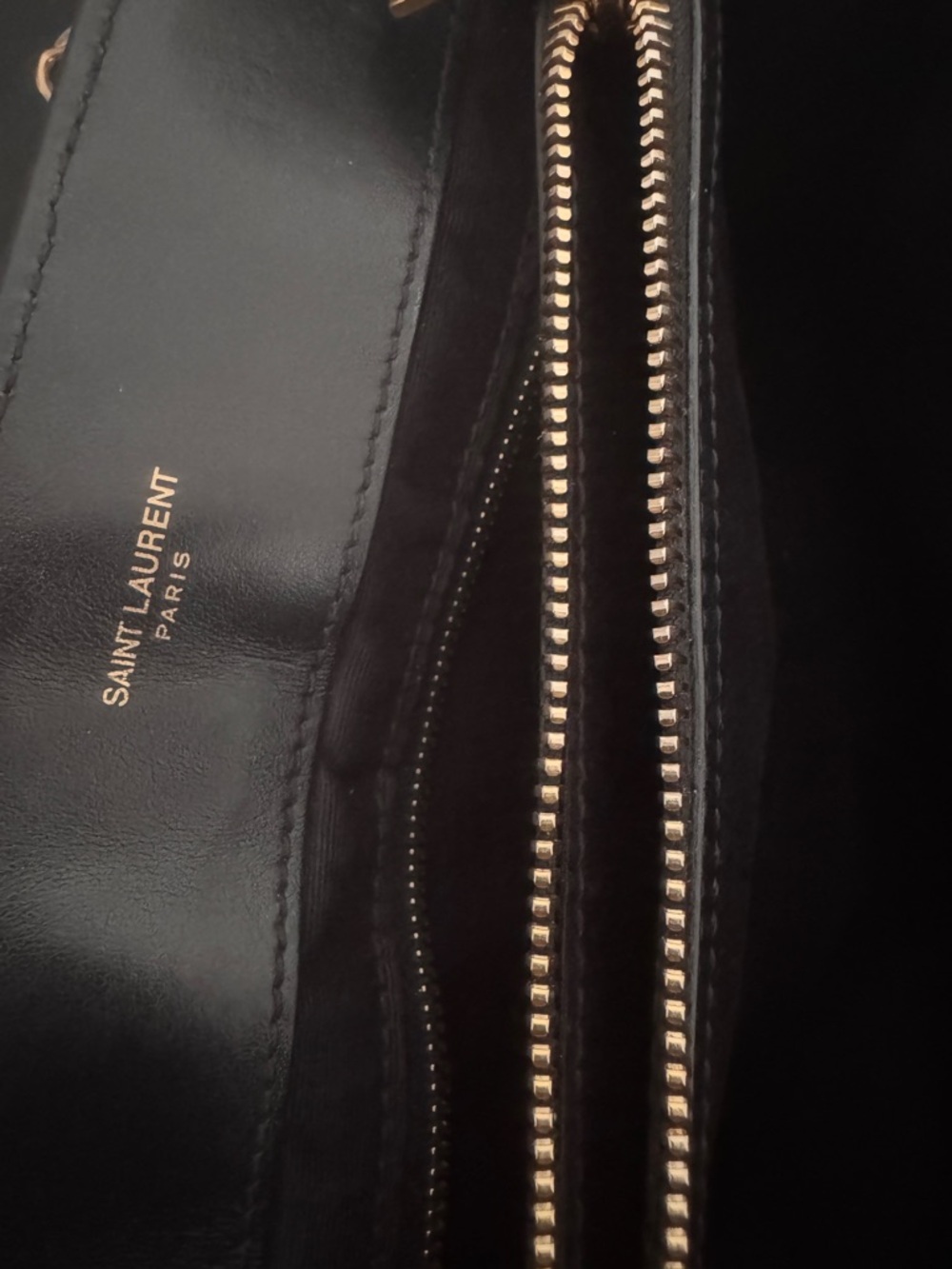 Yves Saint Laurent Black Quilted Leather Shoulder Bag with Gold YSL - Picture 7 of 10
